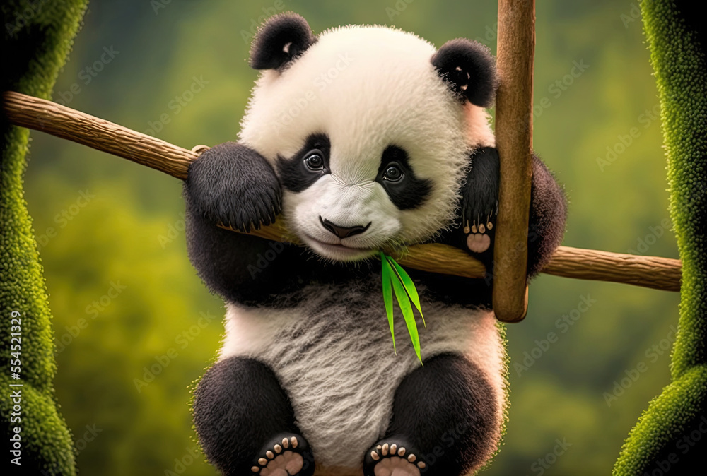 A cute generated panda